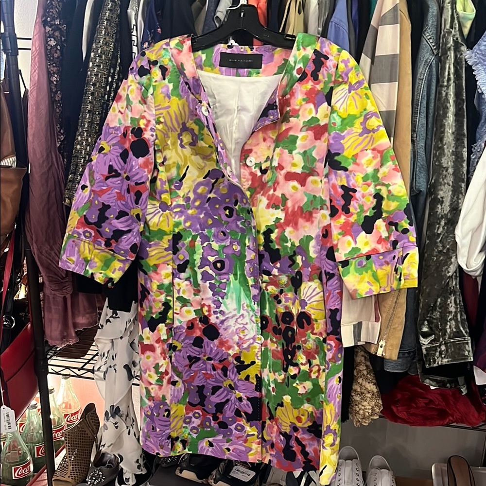 Elie Tahari Multicolor Floral Jacket
